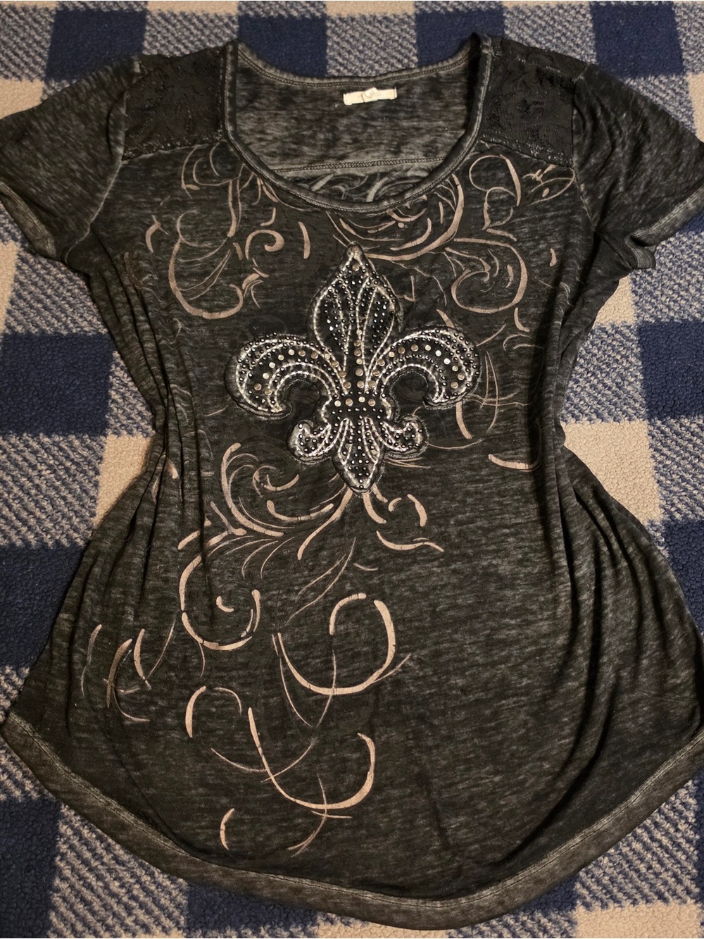 Y2k scene mcbling style shirt by maurices